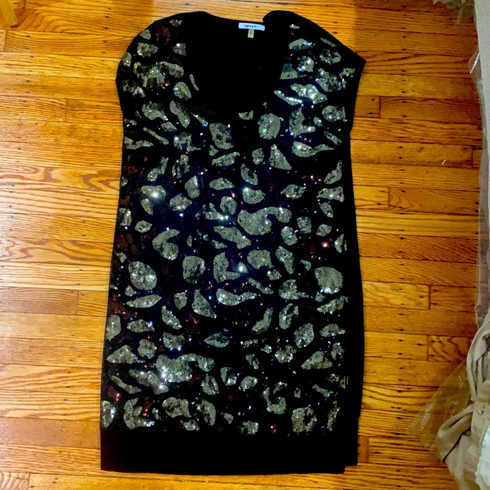 Black Dress w/ Sequins underlay